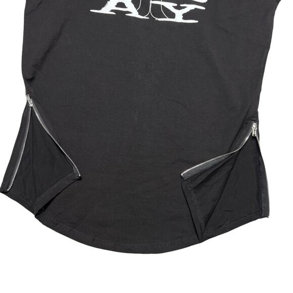 Roots Collection PRAY Short Sleeve Hoodie SIZE M Black Pullover Activewear - Picture 6 of 7